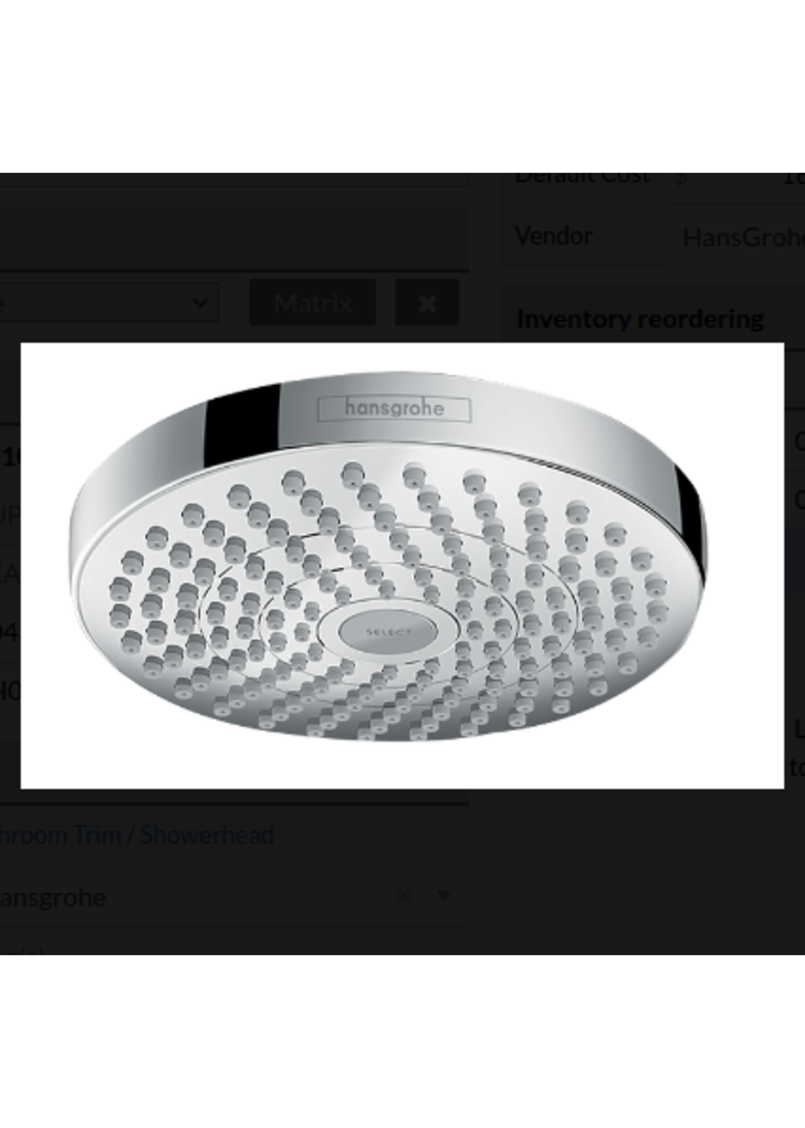 Hansgrohe Hansgrohe Croma Select S Showerhead 180 2-Jet, 1.8 GPM