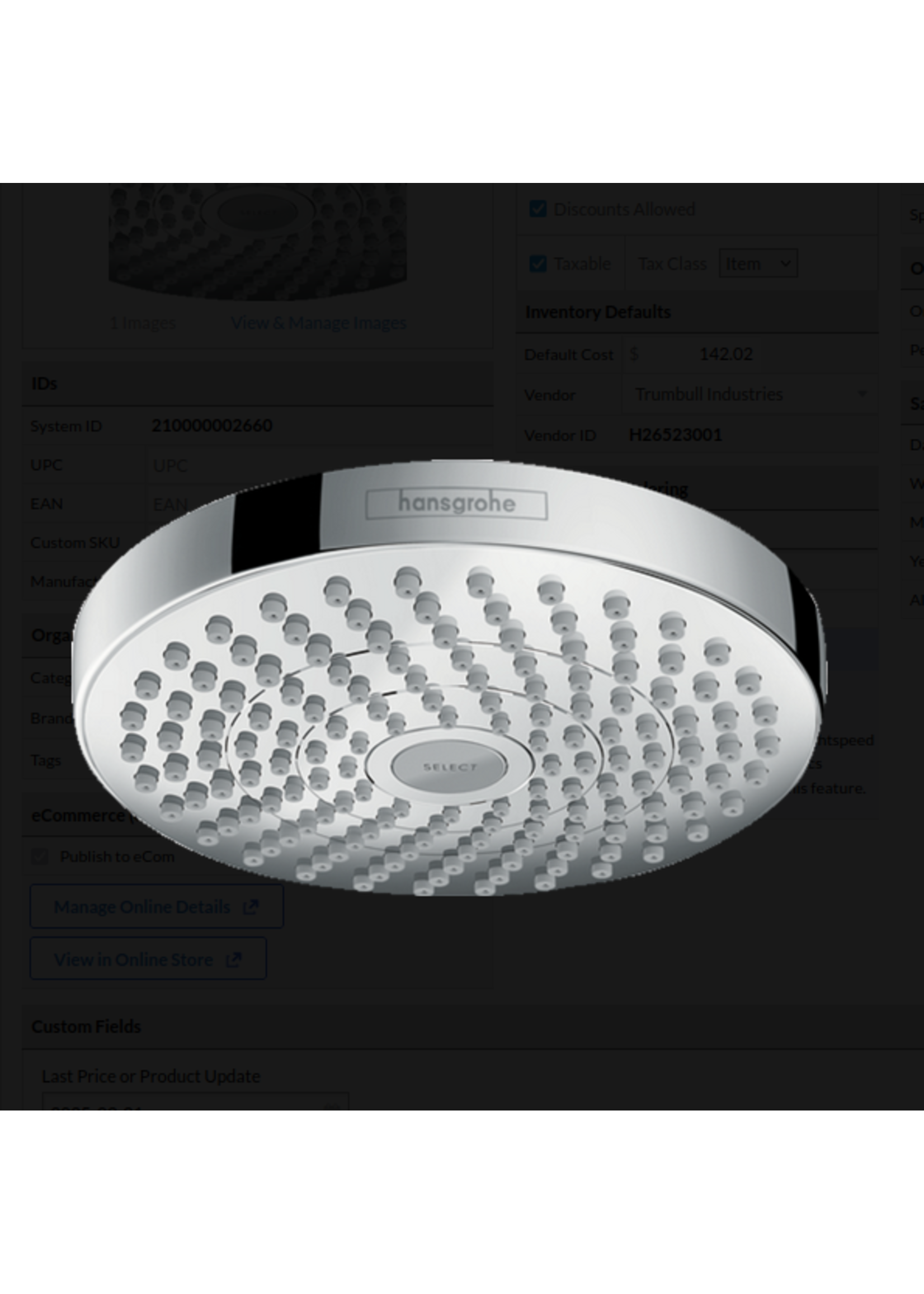 Hansgrohe Hansgrohe Croma Select S Showerhead 180 2-Jet, 1.8 GPM
