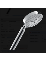 Hansgrohe Hansgrohe Raindance S Handshower 100 3-Jet, 2.0 GPM in Chrome CP