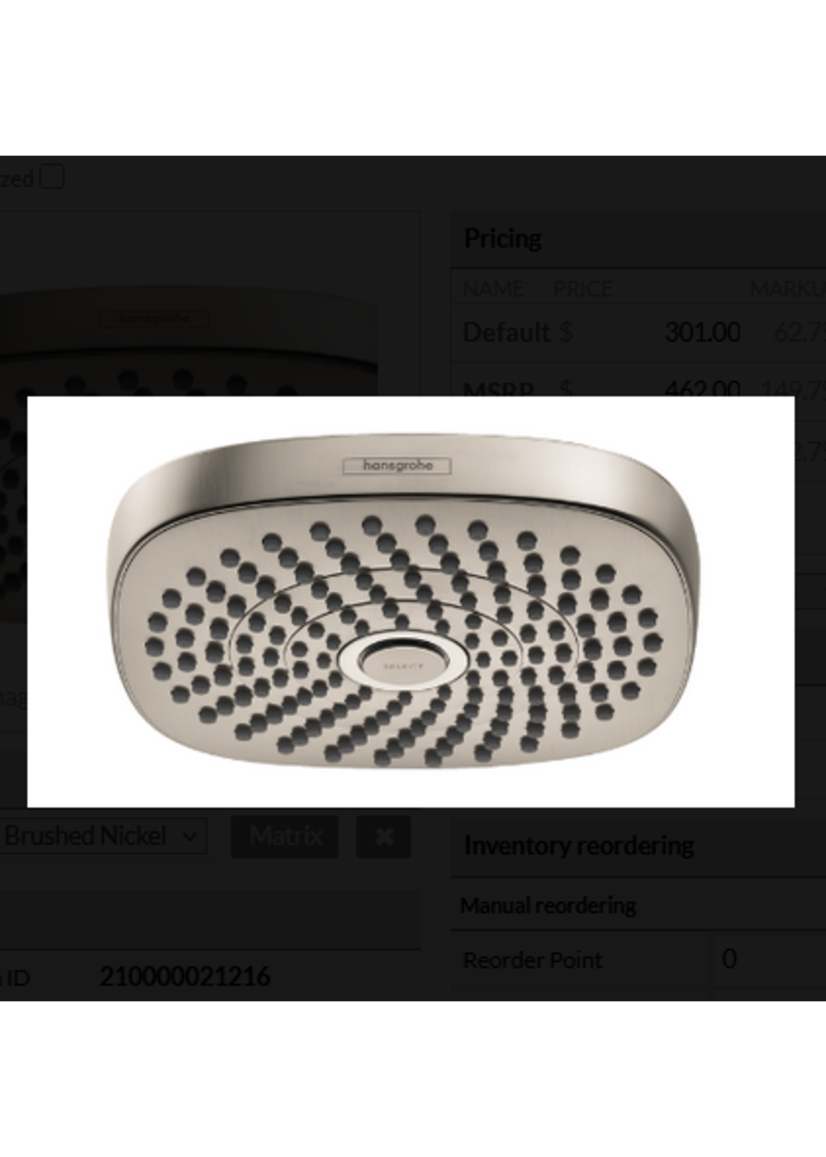 Hansgrohe Hansgrohe Croma Select E Showerhead 180 2-Jet, 1.8 GPM