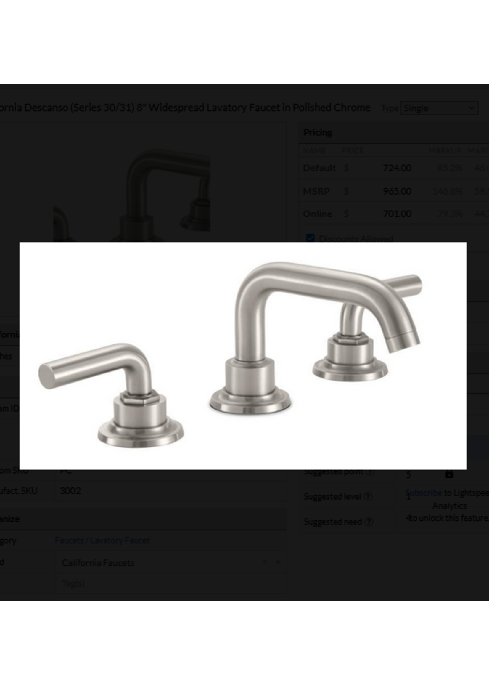 California Faucets California Descanso (Series 30/31) 8" Widespread Lavatory Faucet in