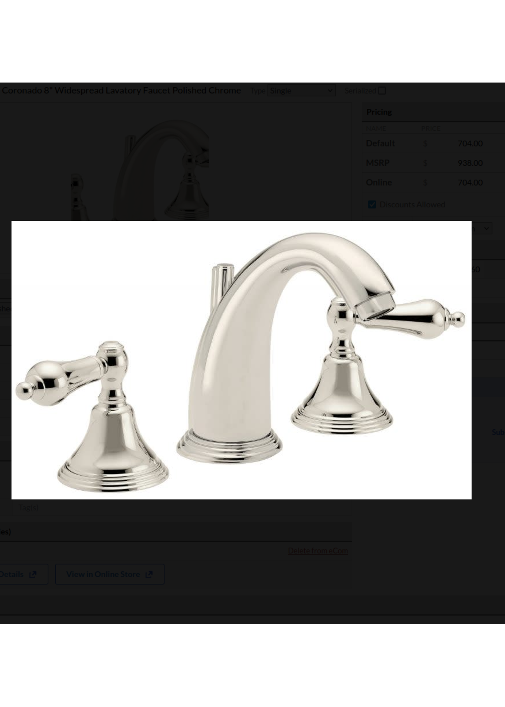 California Faucets California Coronado™ (Series 56) 8" Widespread Lavatory Faucet in a
