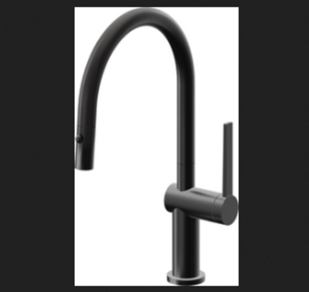 California Faucets La Spezia Pull Down Kitchen Faucet Low Arc Spout w/Button Sprayer - Standard Finish
