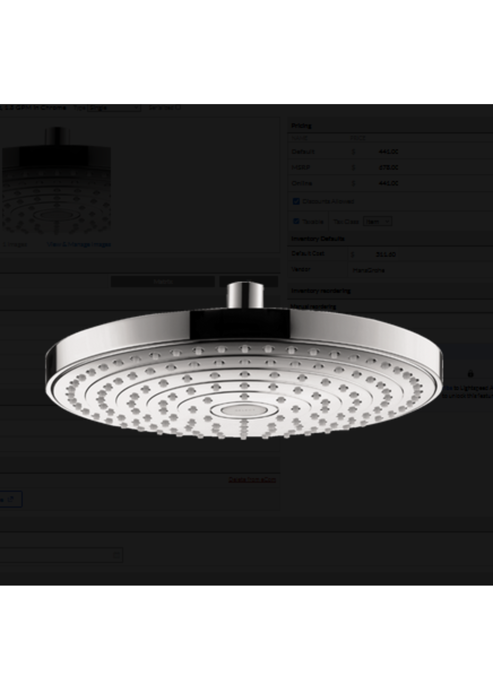 Hansgrohe Hansgrohe Raindance Select S Showerhead 240 2-Jet, 1.8 GPM (9-1/2") in