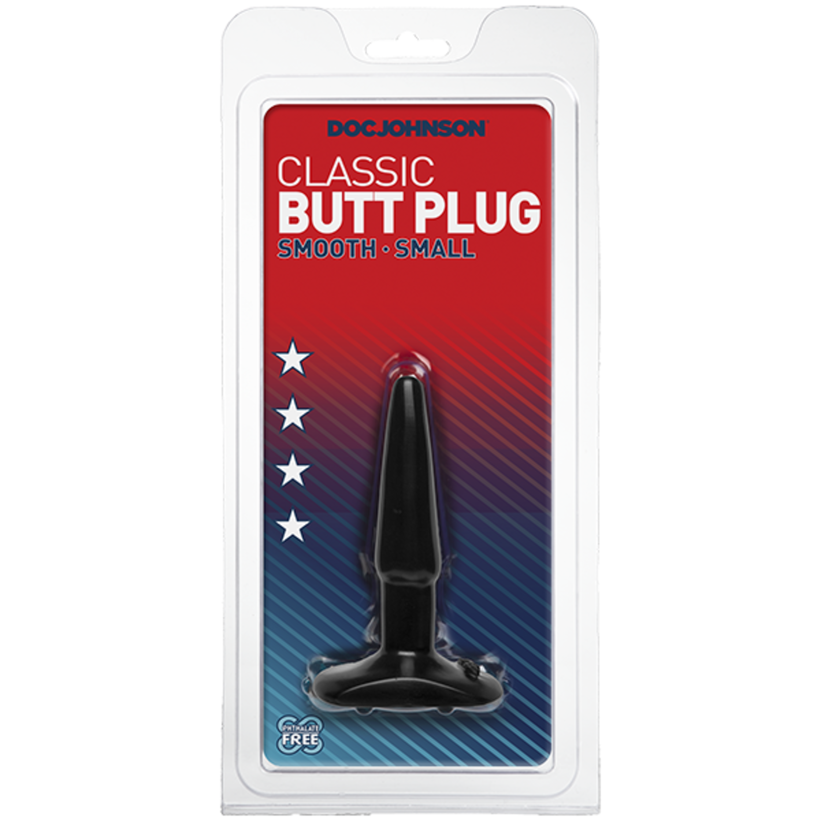 DOC JOHNSON CLASSIC BUTT PLUG - SMALL - BLACK