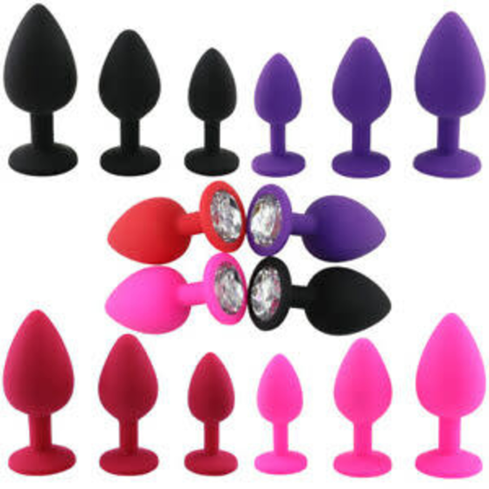 SILICONE JEWEL PLUG - LARGE