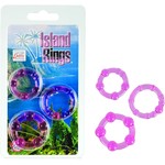 CALEXOTICS CALEXOTICS - ISLAND RINGS 3 PACK - PINK