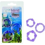 CALEXOTICS CALEXOTICS - ISLAND RINGS 3 PACK - PURPLE