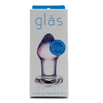 GLAS GLAS - AMETHYST RAIN GLASS PLUG - MEDIUM