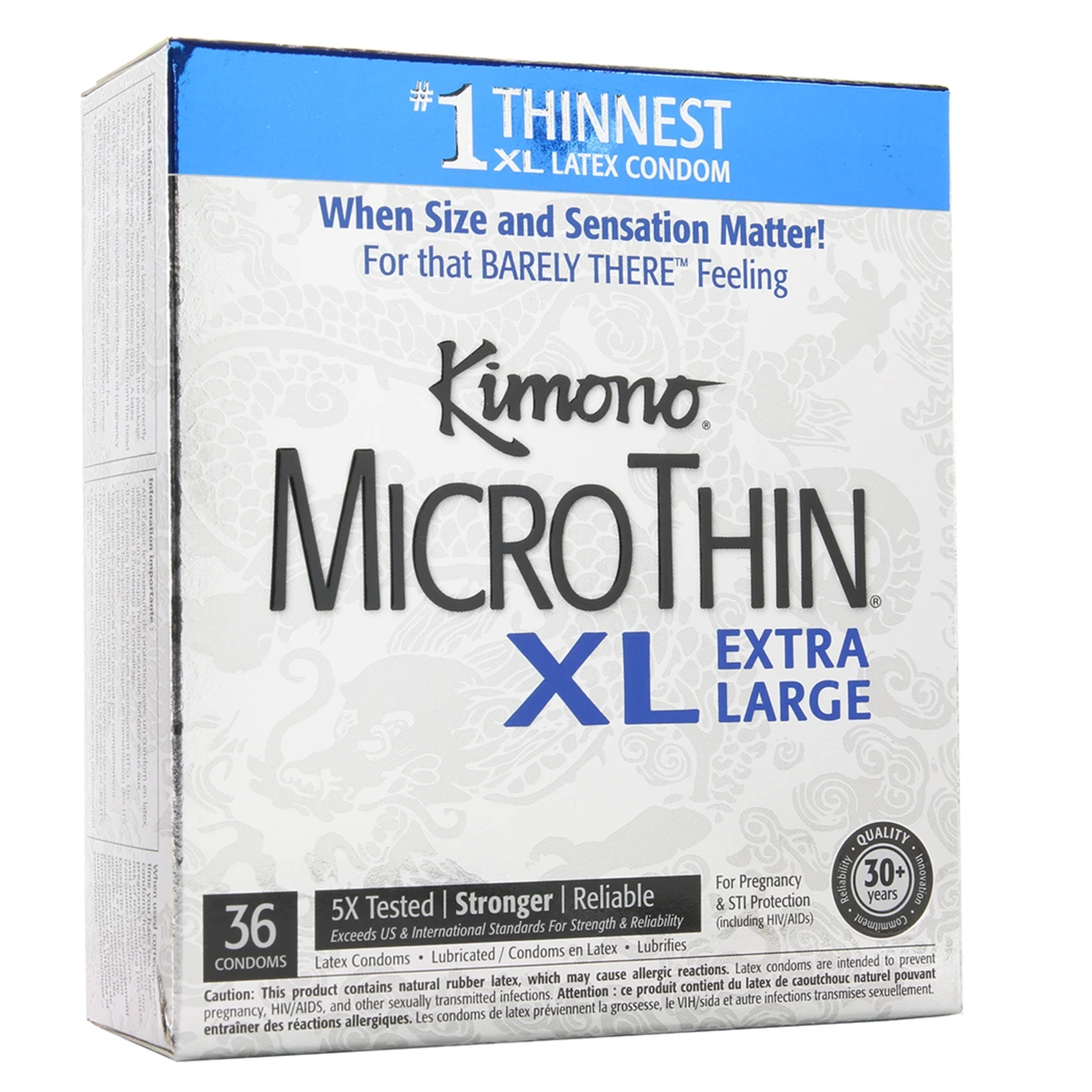 KIMONO KIMONO - MICROTHIN XL (SILVER BOX) x36