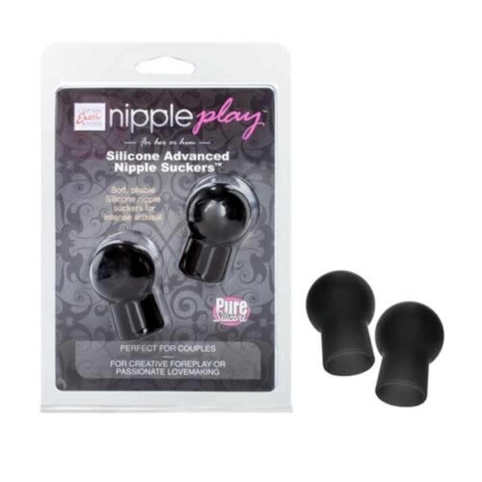 CALEXOTICS NIPPLE PLAY - ADVANCED SILICONE NIPPLE SUCKERS - BLACK