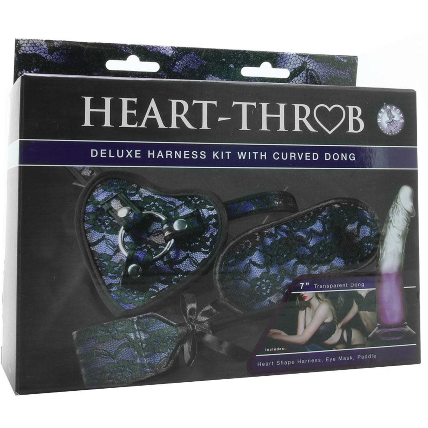 HEART-THROB - DELUXE HARNESS & CURVED DILDO KIT