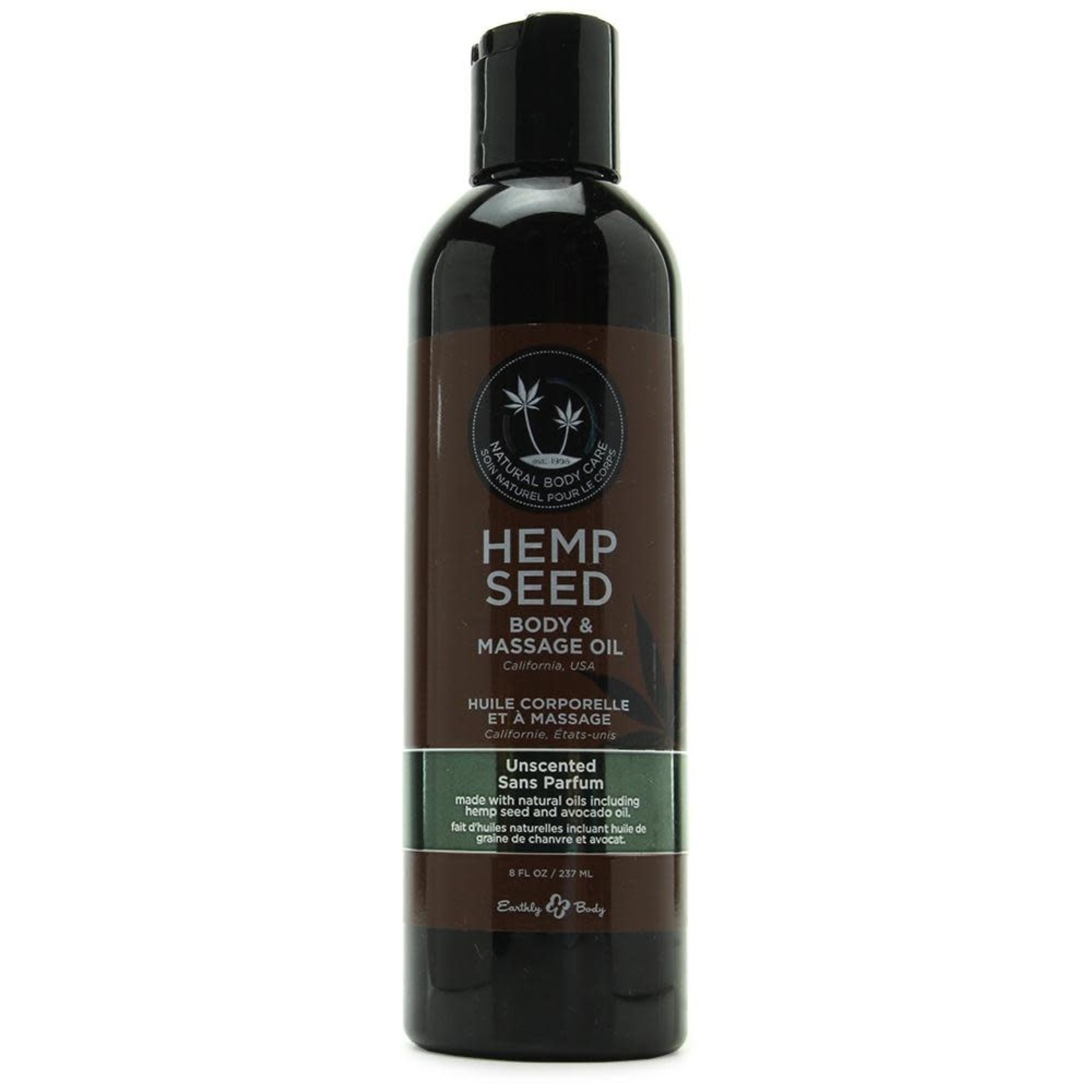 EARTHLY BODY EARTHLY BODIES - HEMP SEED MASSAGE OIL - UNSCENTED  8oz