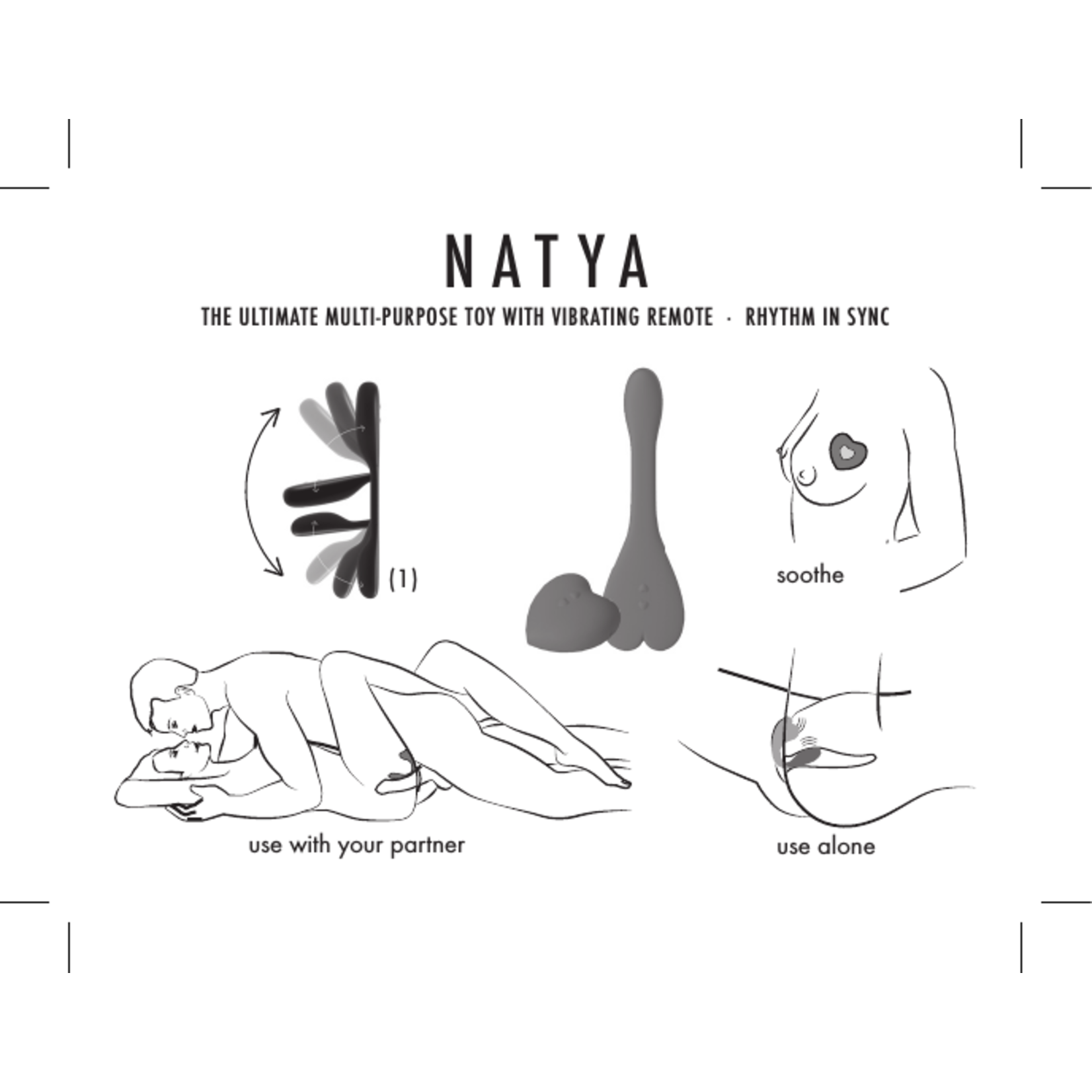 KAMA SUTRA RHYTHM BY KAMA SUTRA - NATYA - BENDABLE VIBRATOR BLACK