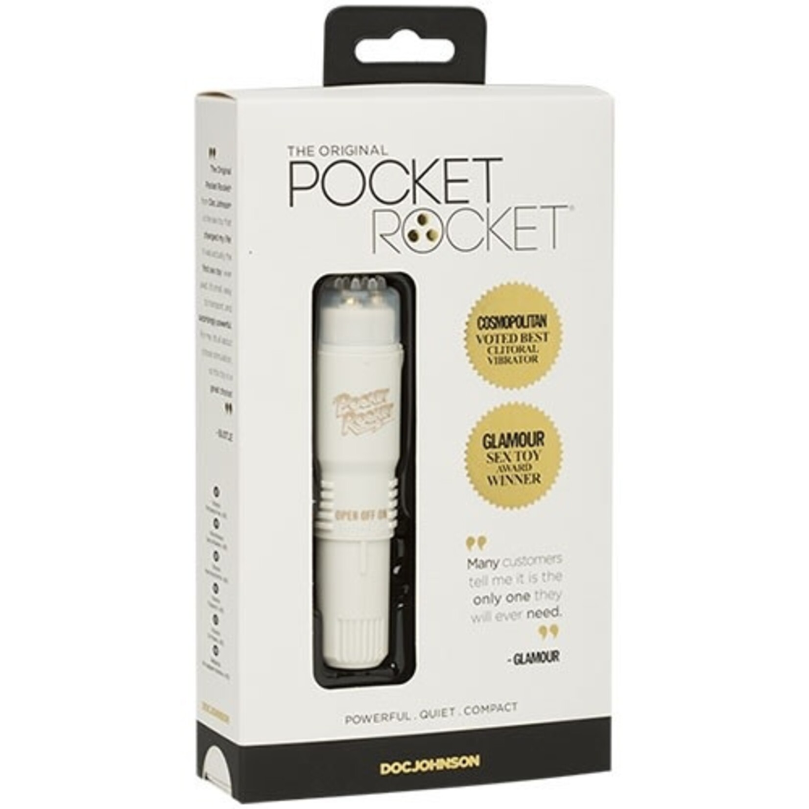 DOC JOHNSON THE ORIGINAL POCKET ROCKET 4" - IVORY