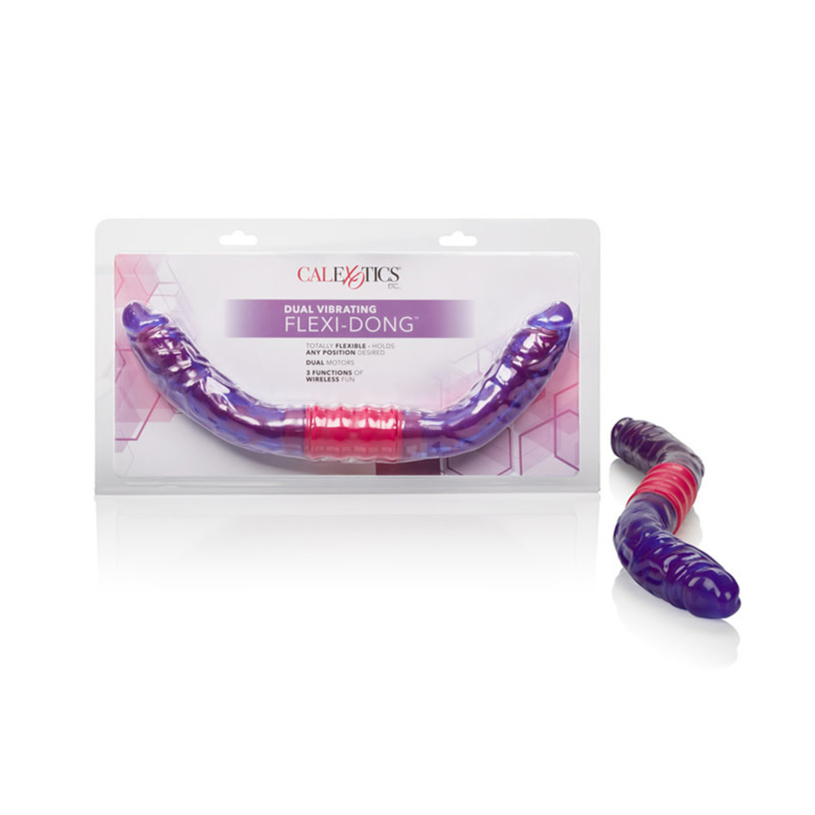 CALEXOTICS DUAL VIBRATING FLEXI DONG - PURPLE
