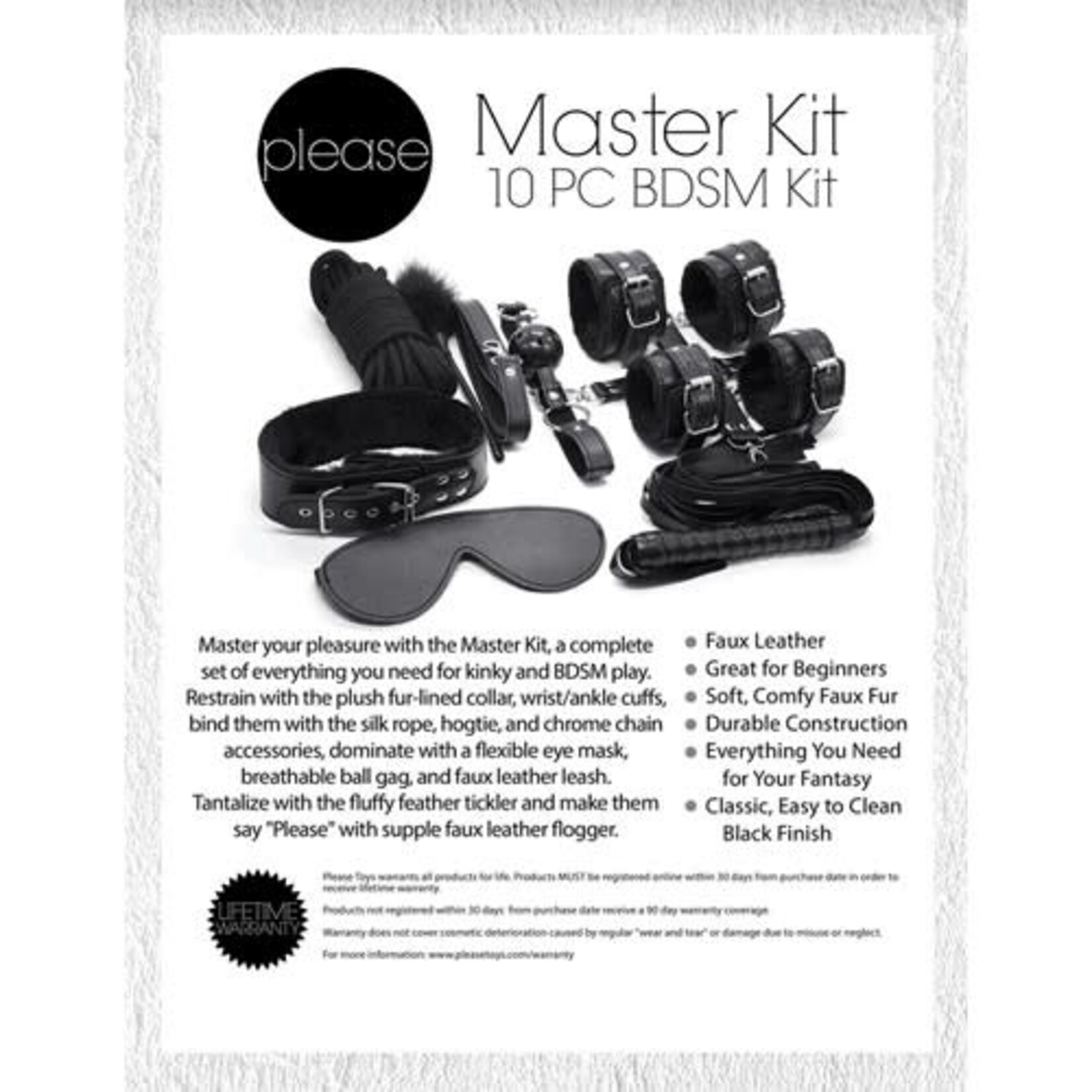 PLEASE - MASTER - 10 PIECE ALL-IN-ONE BDSM KIT (92436)