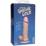 VAC-U-LOCK REALISTIC COCK - 8" - VANILLA