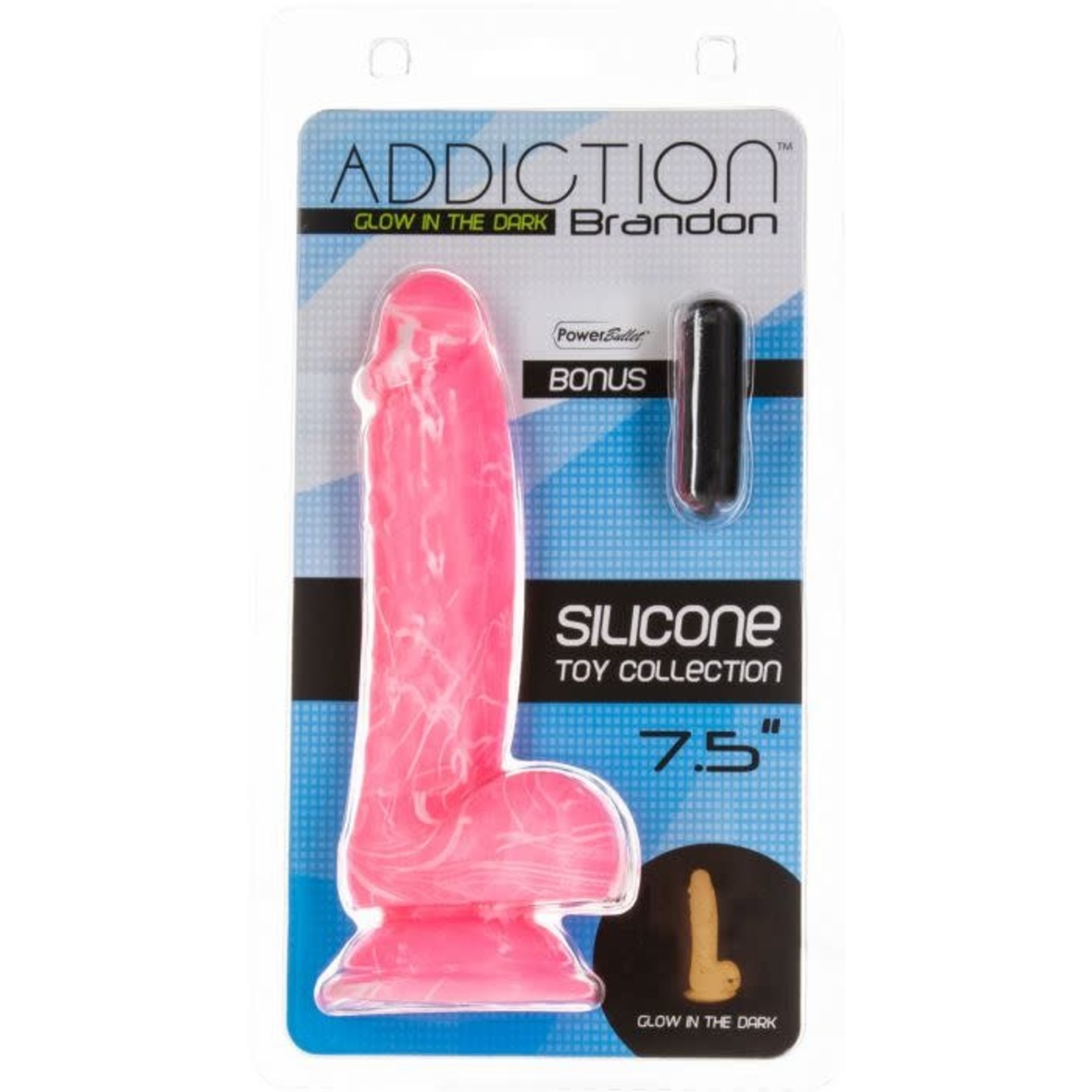 ADDICTION ADDICTION - BRANDON 7.5" - GLOW IN THE DARK PINK