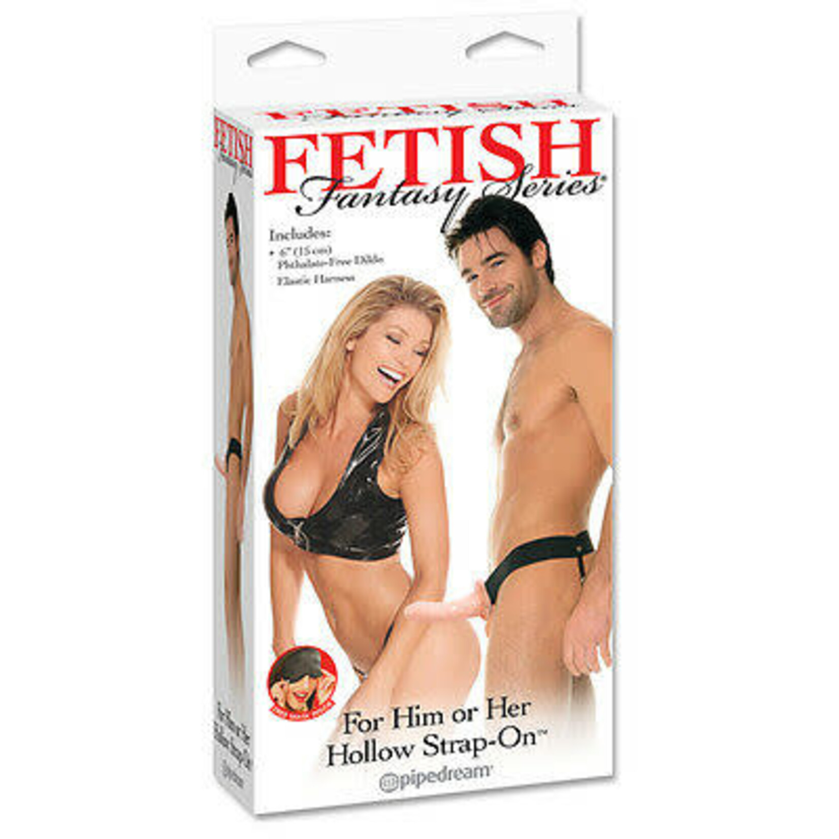 FETISH FANTASY FETISH FANTASY - 6" HOLLOW STRAP-ON - VANILLA