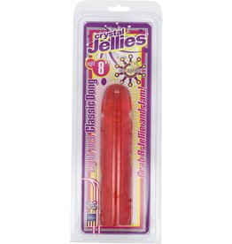 CRYSTAL JELLIES - 8 INCH CLASSIC DONG PINK