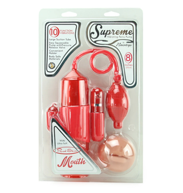 SUPREME - VIBRATING PENIS PUMP WITH REAL SKIN MOUTH