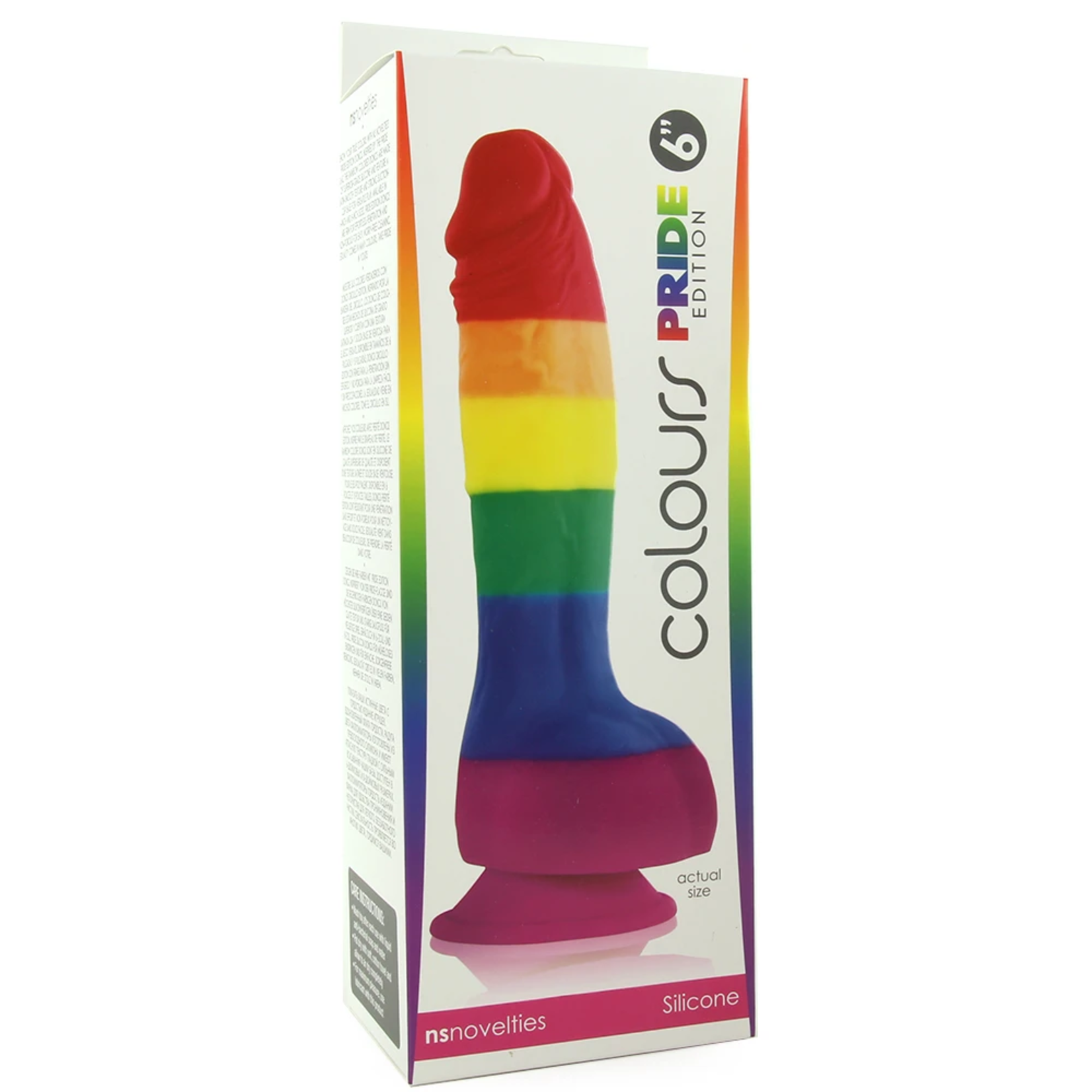 NSNOVELTIES COLOURS PRIDE EDITION 6 INCH SILICONE DILDO IN RAINBOW