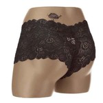 TEMPTATION - BOY LEG PANTY - BLACK - MEDIUM