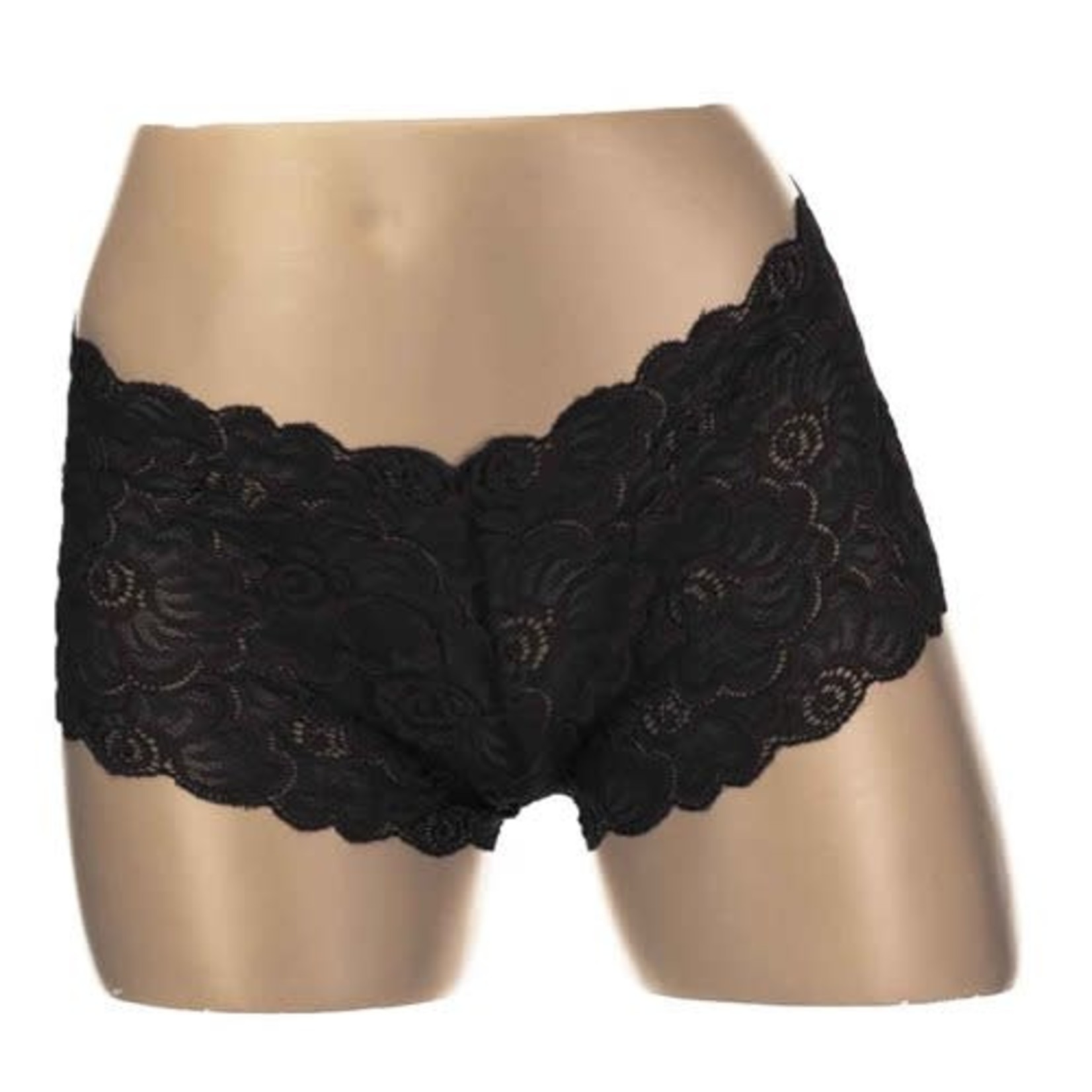 TEMPTATION - BOY LEG PANTY - BLACK - MEDIUM