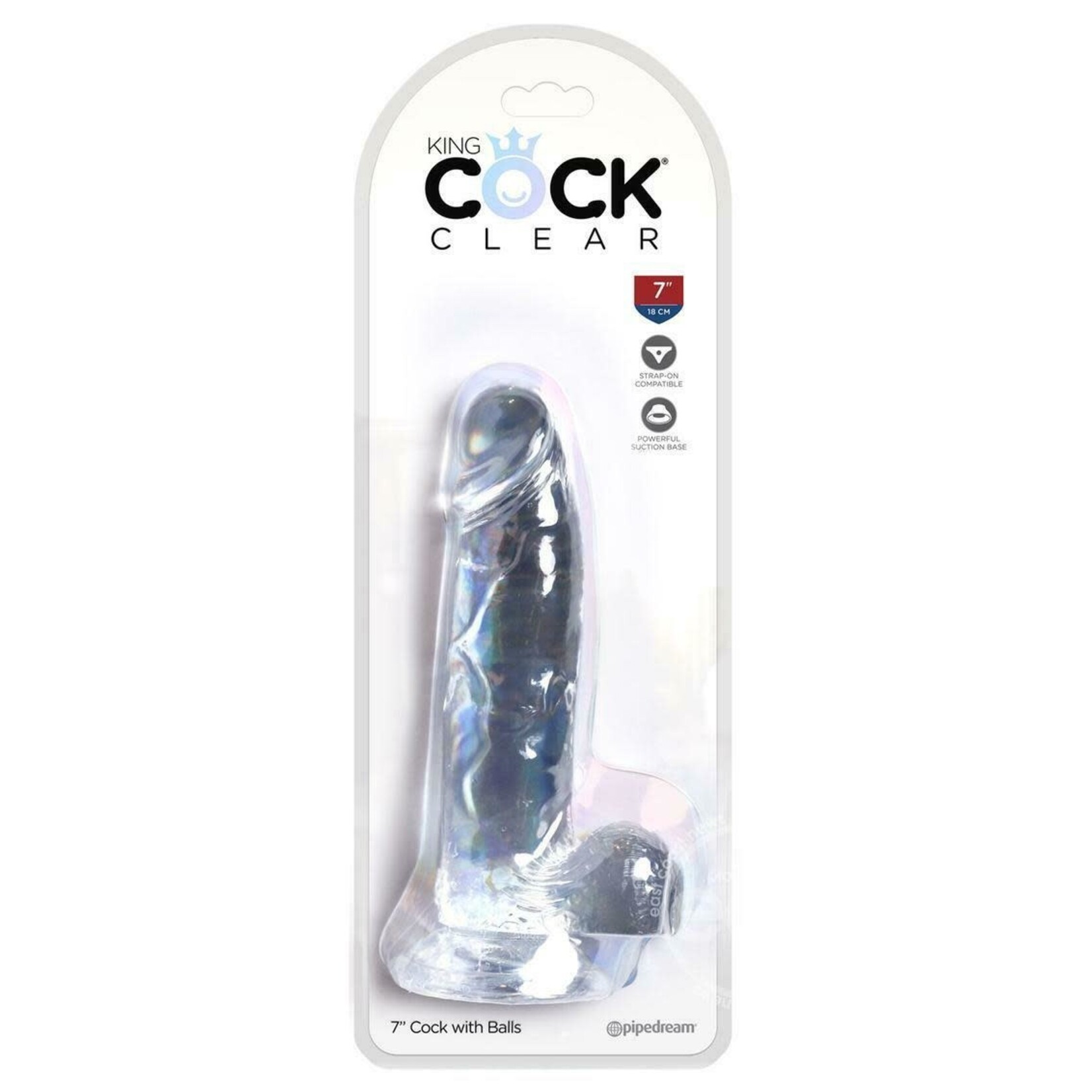 KING COCK KING COCK CLEAR 7" COCK WITH BALLS