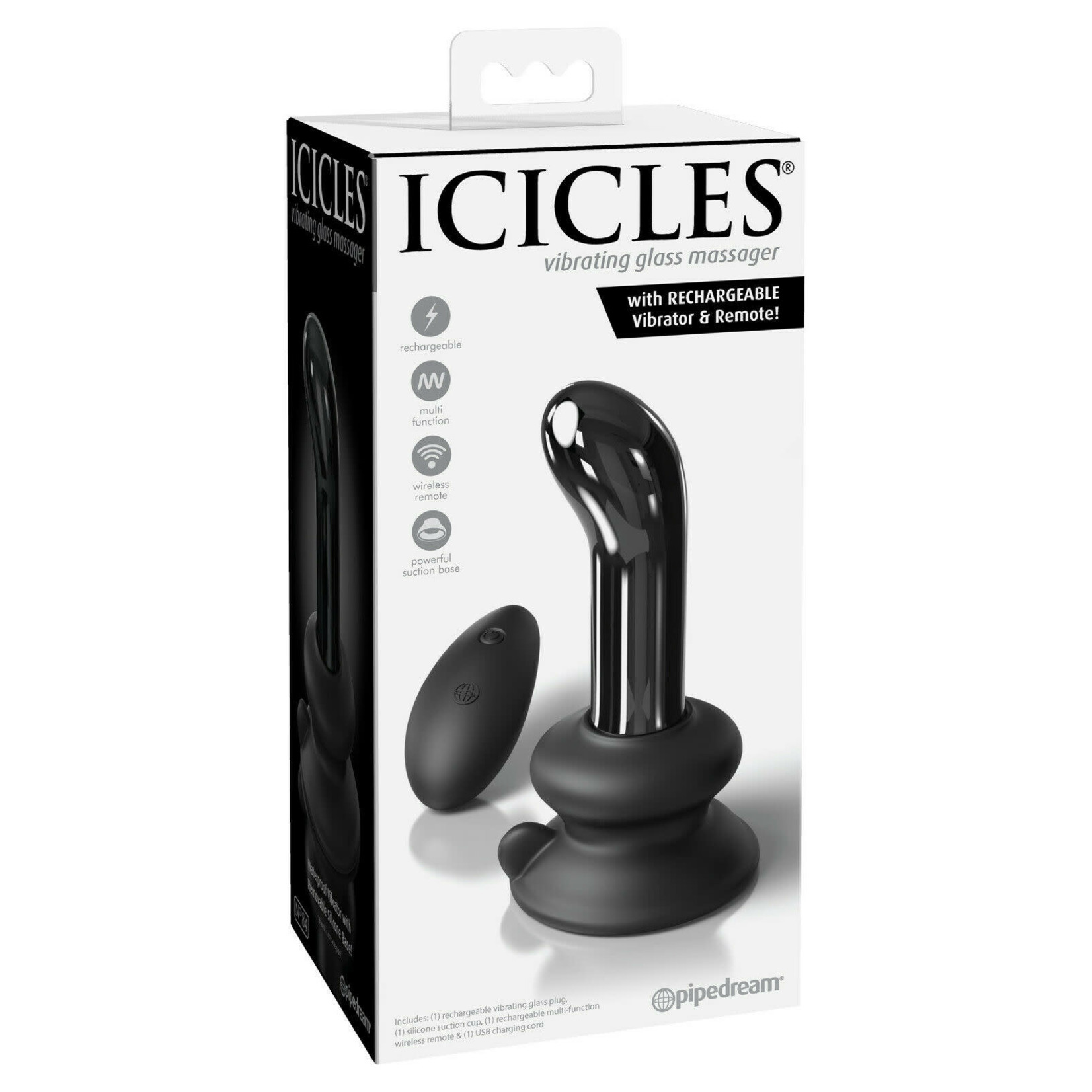 PIPEDREAM ICICLES NO.84 - RECHARGEABLE VIBRATOR & REMOTE