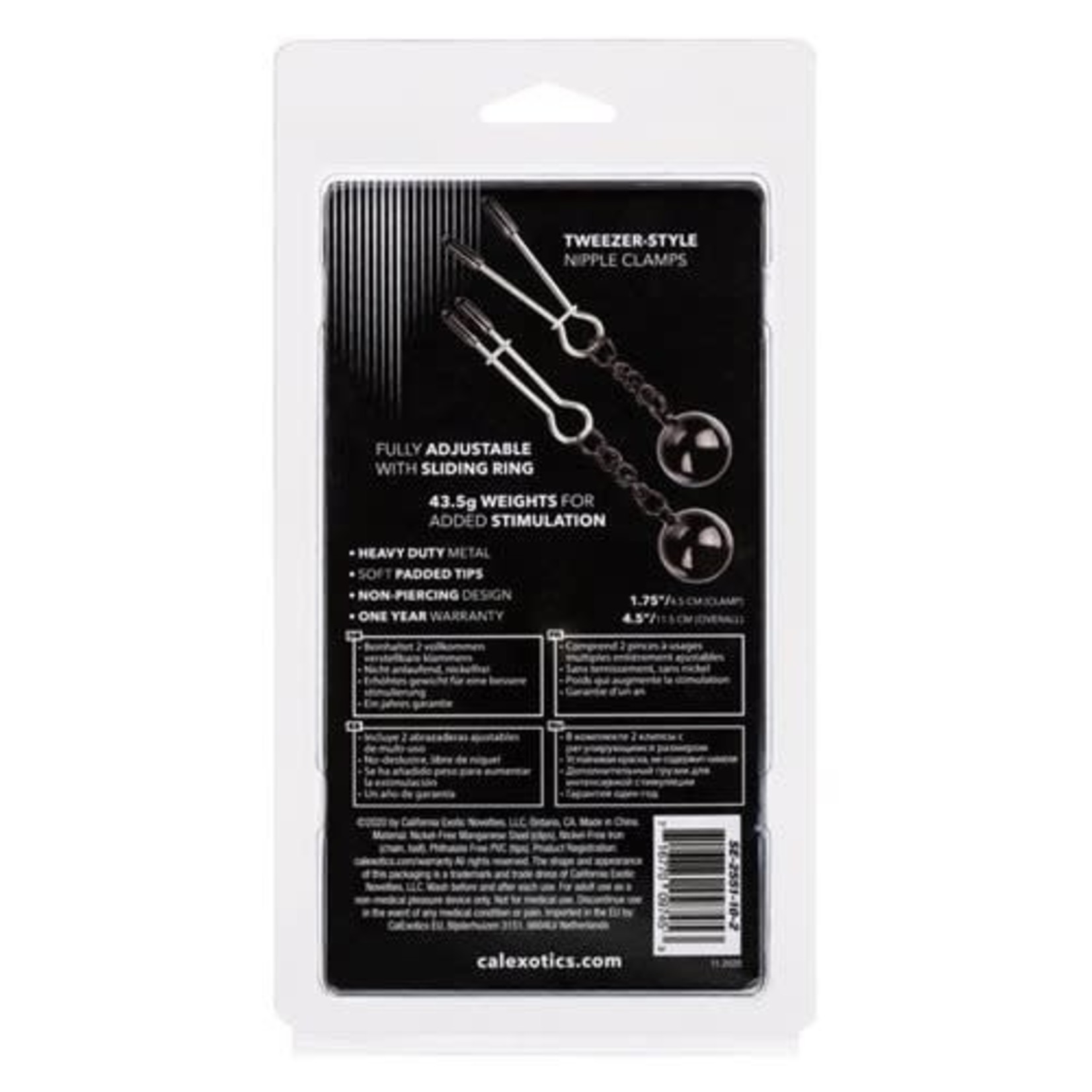 CALEXOTICS NIPPLE GRIPS - WEIGHTED TWEEZER NIPPLE CLAMPS
