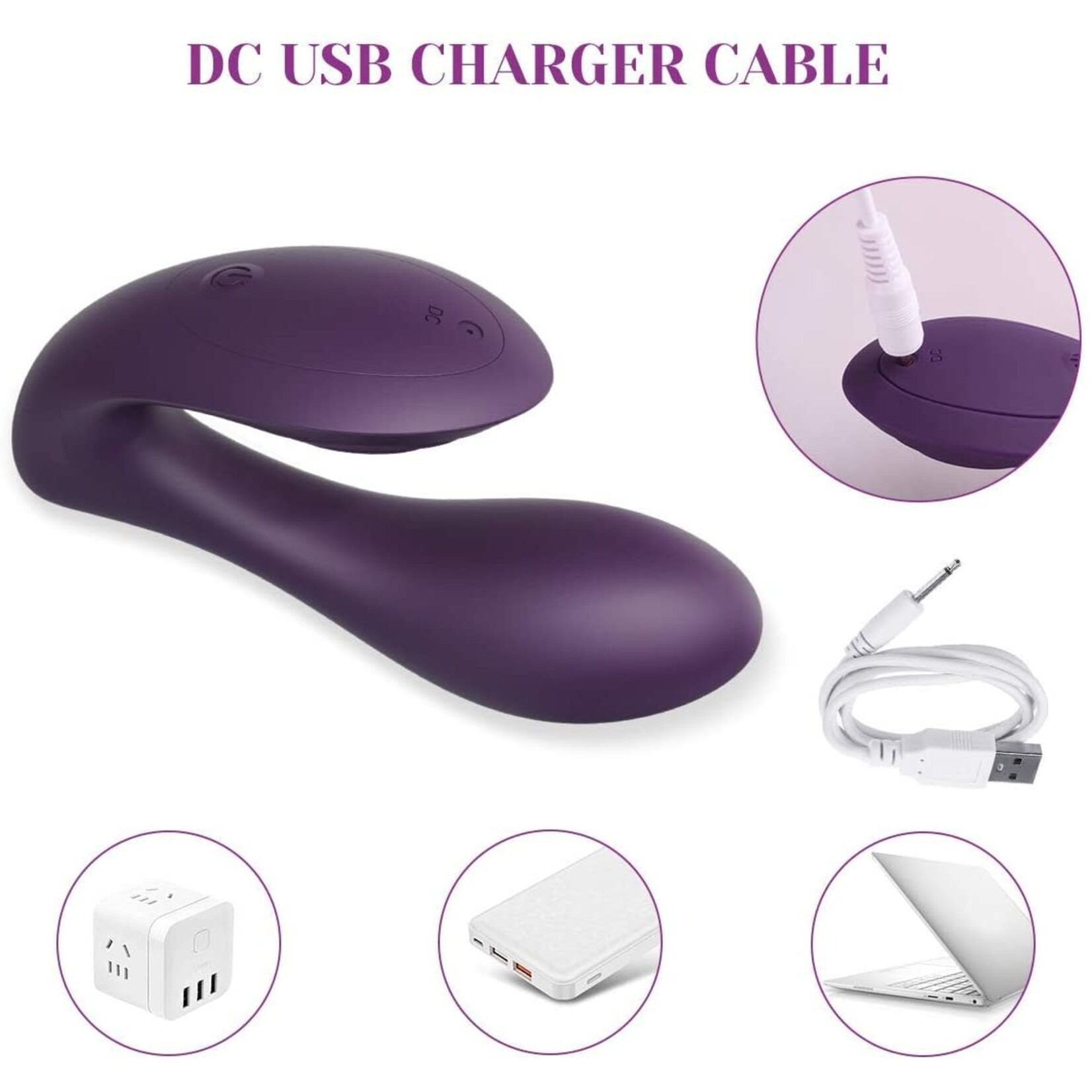 TRACY'S DOG TRACY'S DOG - DUOJOY COUPLE VIBRATOR PURPLE