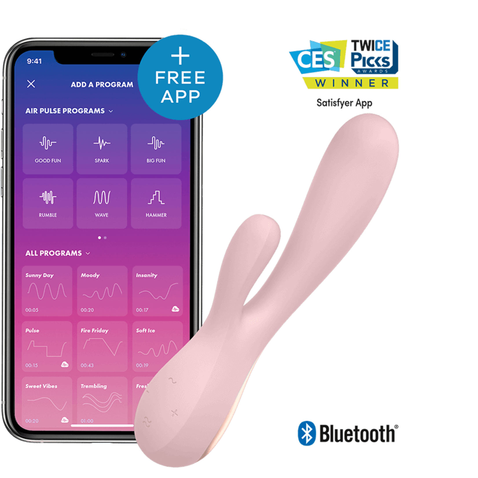 SATISFYER SATISFYER VIBES - MONO FLEX - MAUVE