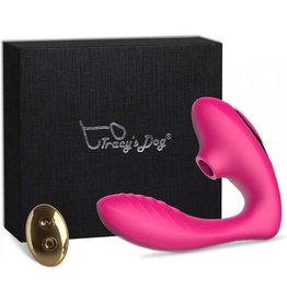 TRACY'S DOG TRACY'S DOG - OG CLITORAL SUCKING VIBRATOR WITH REMOTE - PINK - PRO 2