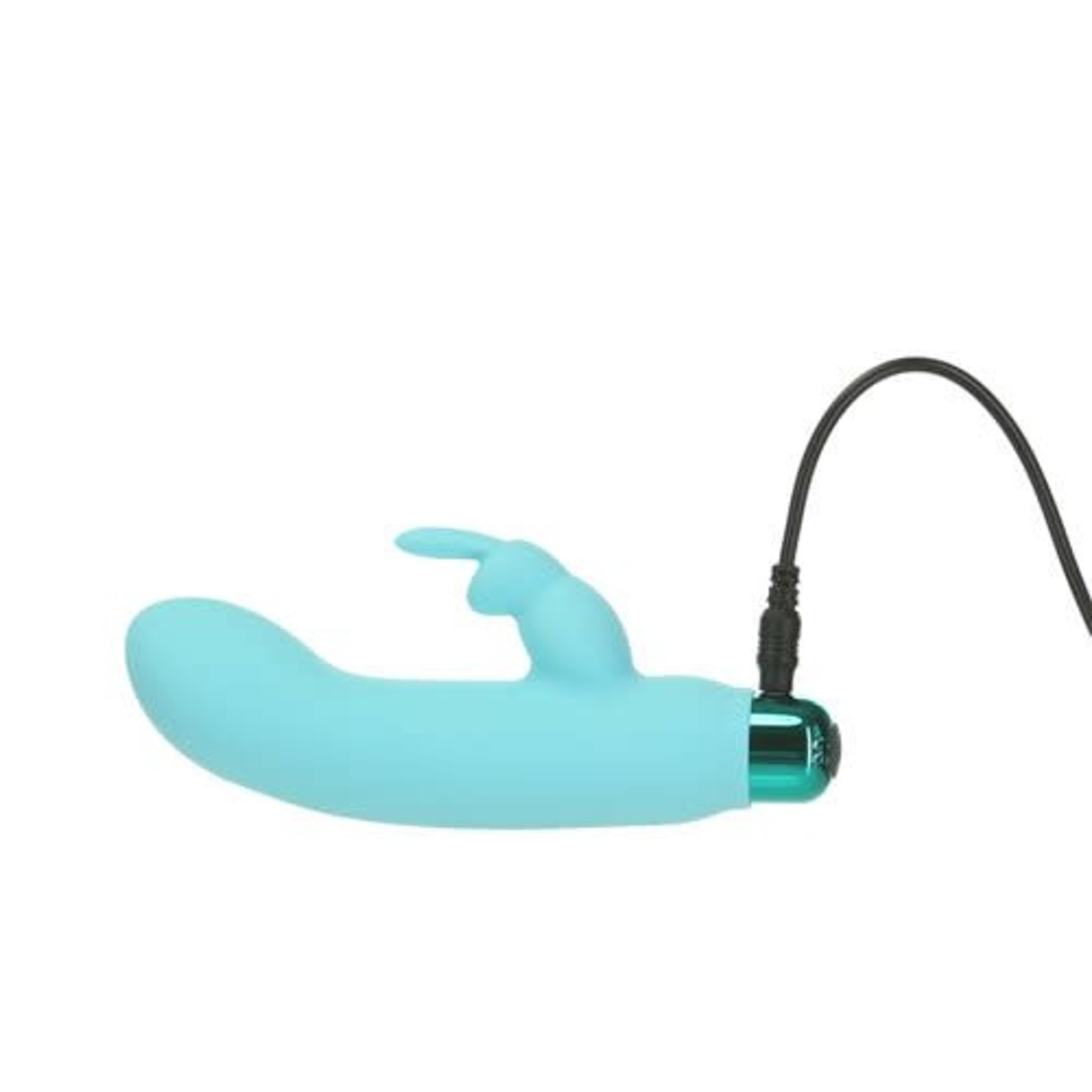 BMS - ALICE'S BUNNY - RECHARGEABLE BULLET WITH REMOVABLE RABBIT SLEEVE - TEAL