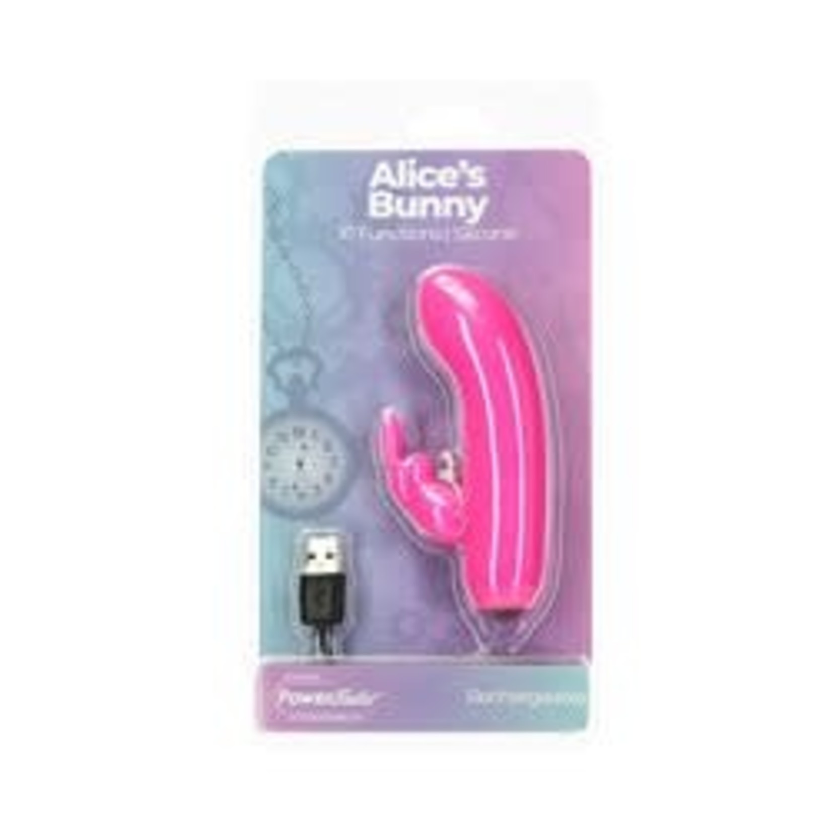 POWERBULLET BMS - ALICE'S BUNNY - RECHARGEABLE BULLET WITH REMOVABLE RABBIT SLEEVE - PINK