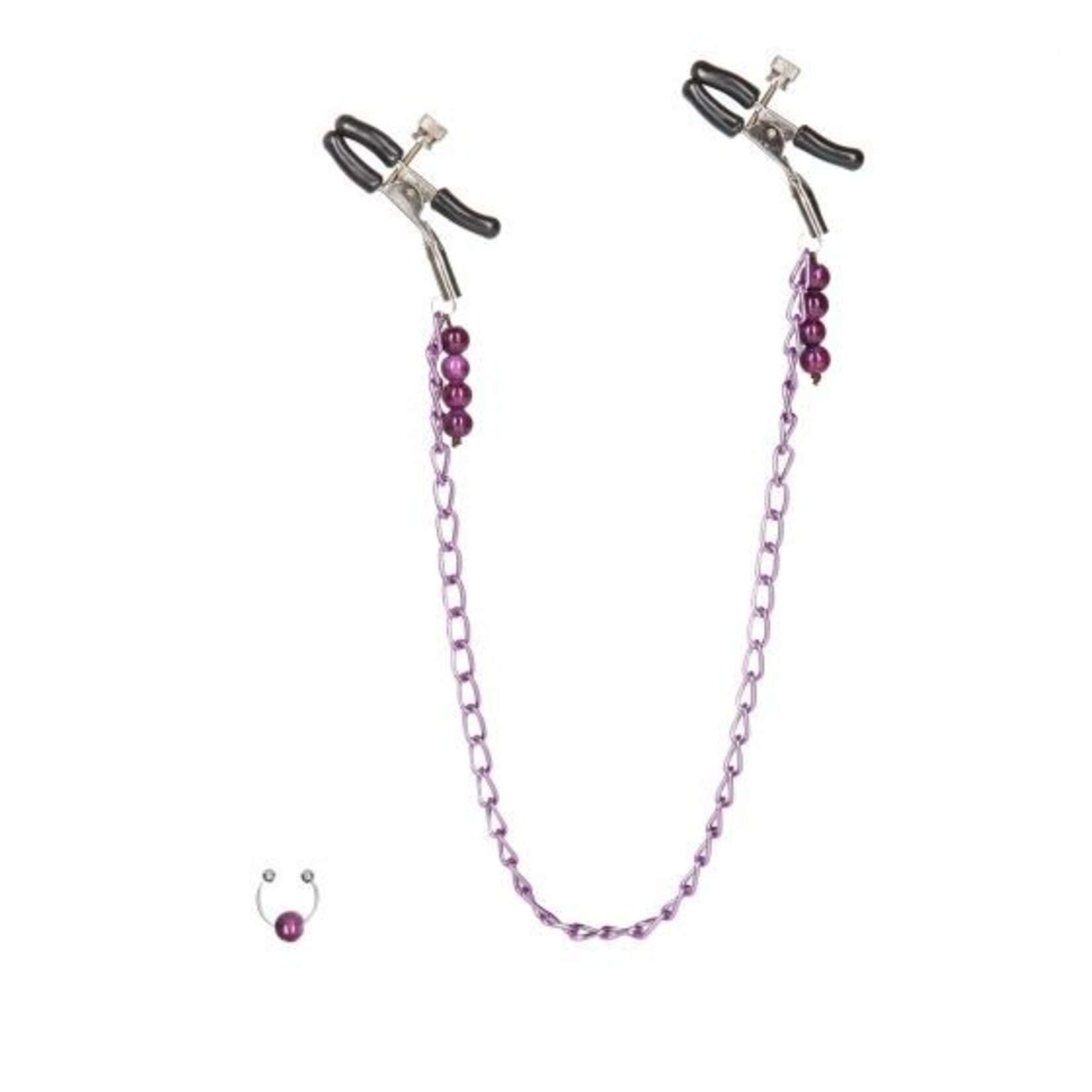 CALEXOTICS NIPPLE PLAY - PURPLE CHAIN NIPPLE CLAMPS