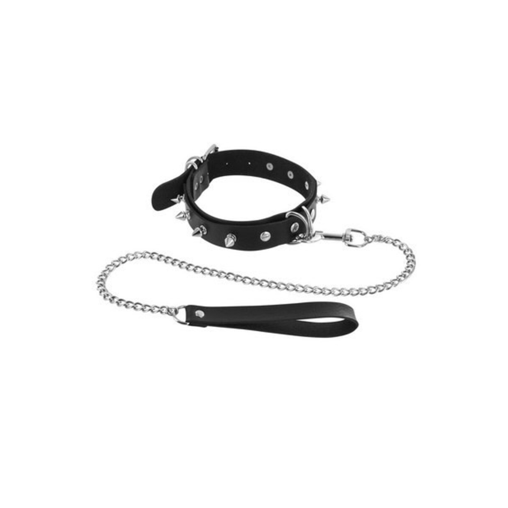 FETISHTENTATION FETISH TENTATION - CHOKER WITH METAL SPIKES AND RINGS