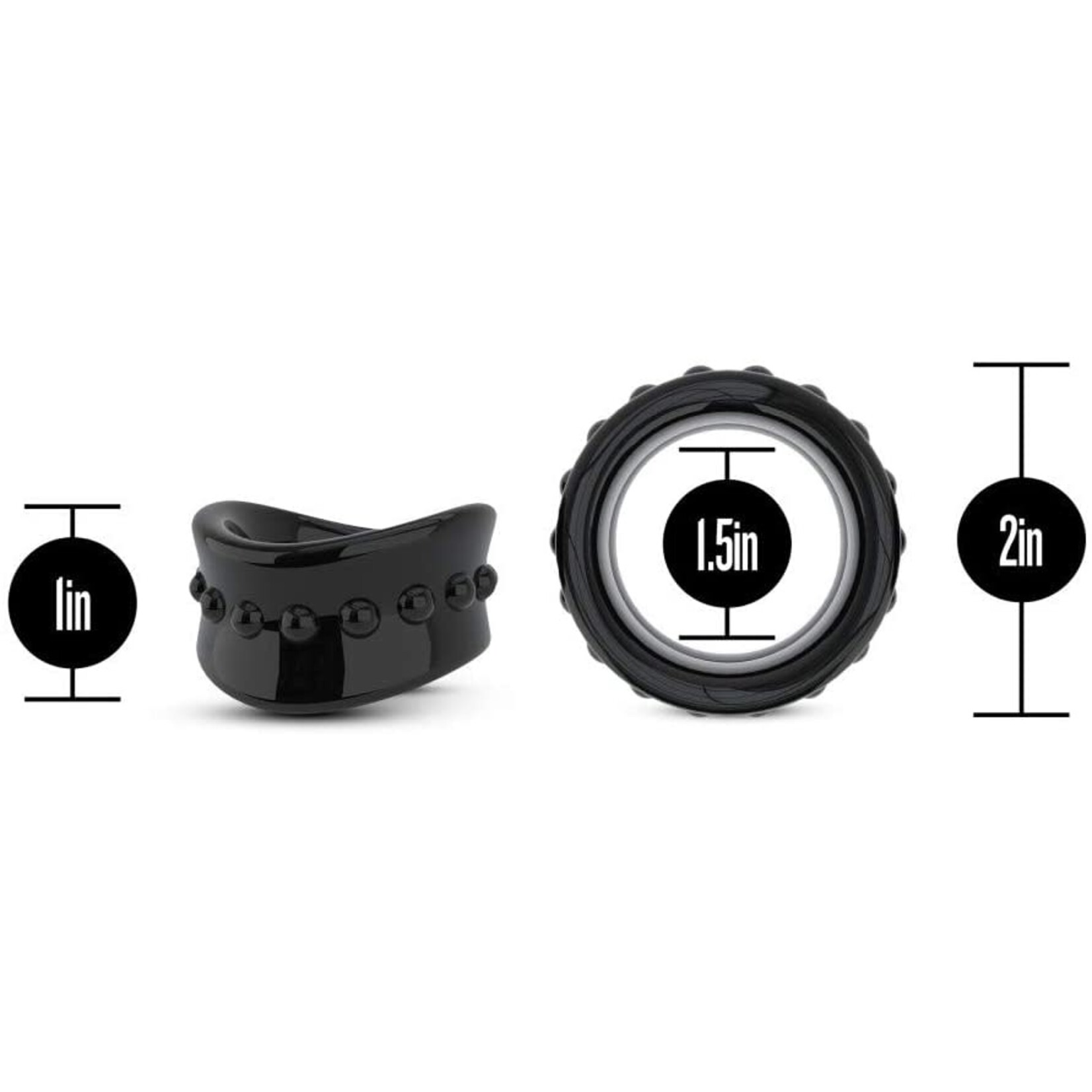 BLUSH BLUSH - STAY HARD - BEEF BALL STRETCHER - 1.5" DIAMETER - BLACK