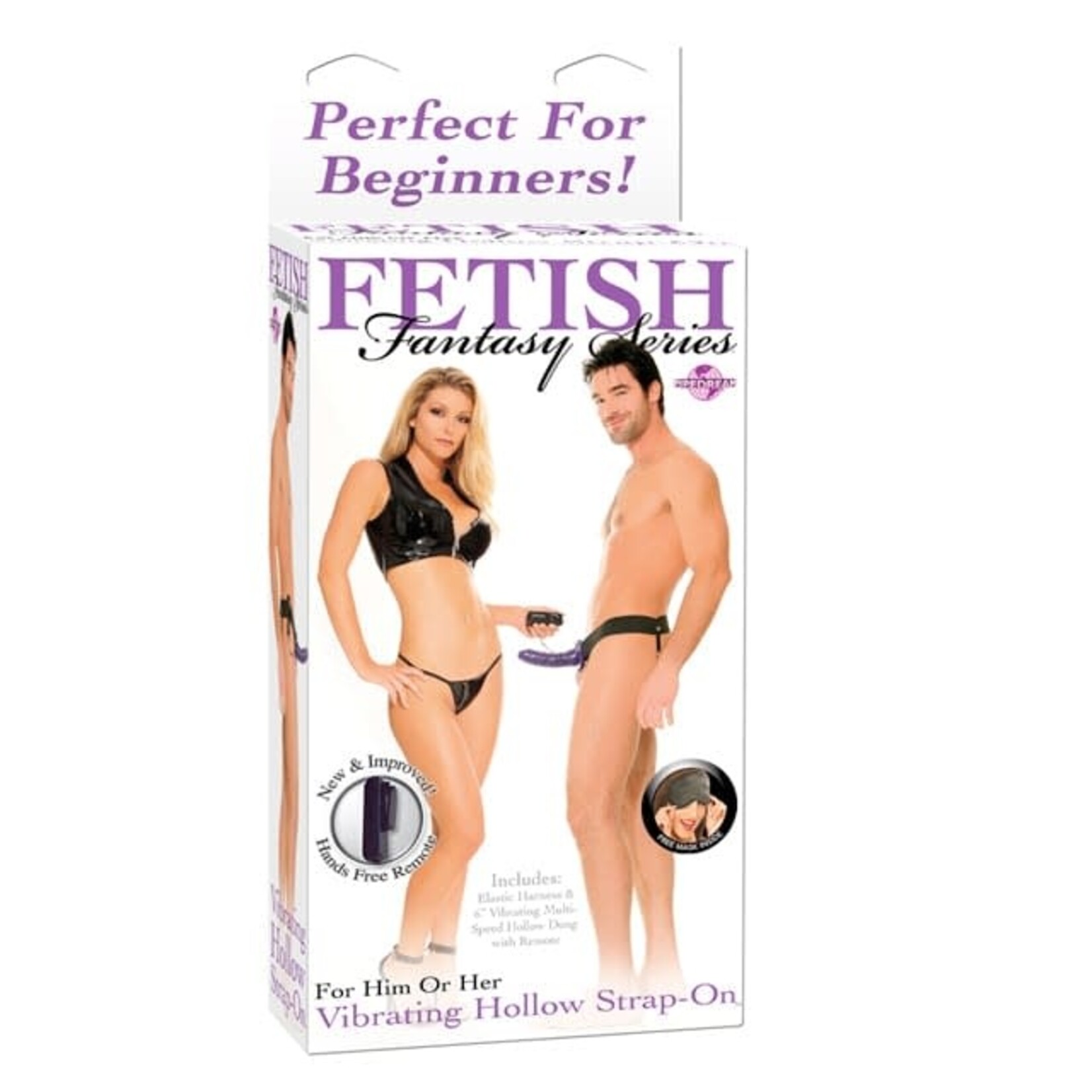 FETISH FANTASY FETISH FANTASY VIBRATING HOLLOW STRAP-ON PURPLE