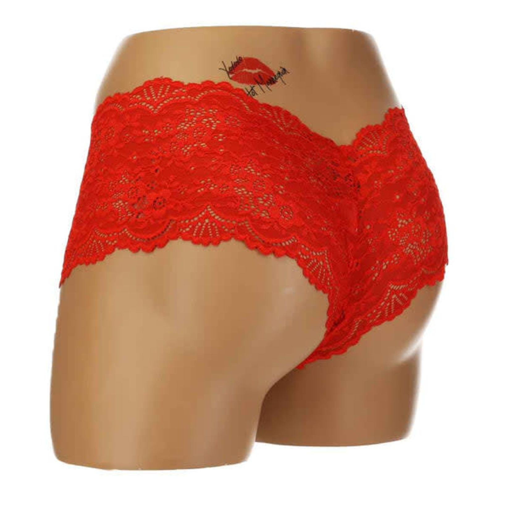 BOYLEG PANTY - RED - MEDIUM