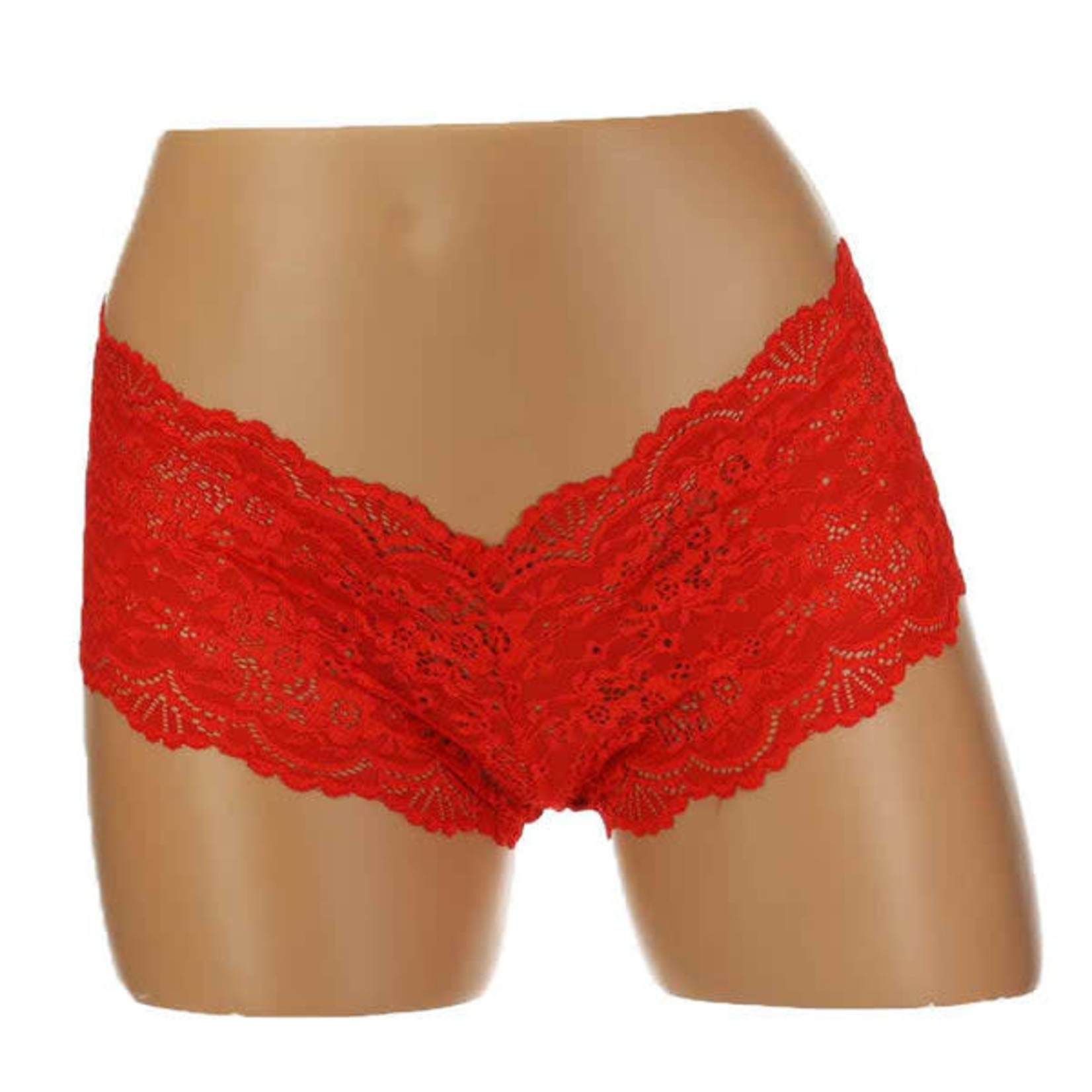 BOYLEG PANTY - RED - MEDIUM