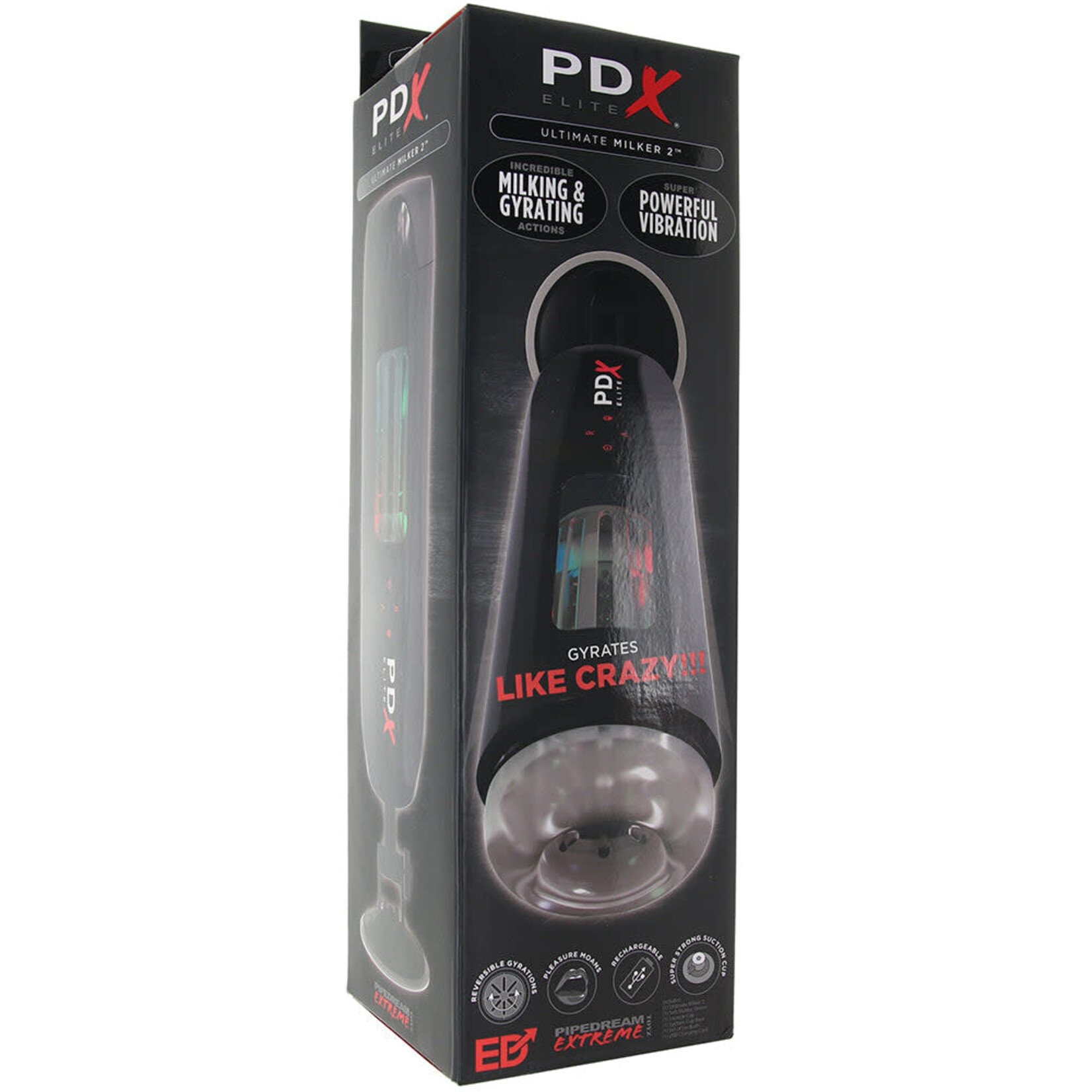 PDX PDX ELITE ULTIMATE MILKER 2 - BLACK/CLEAR