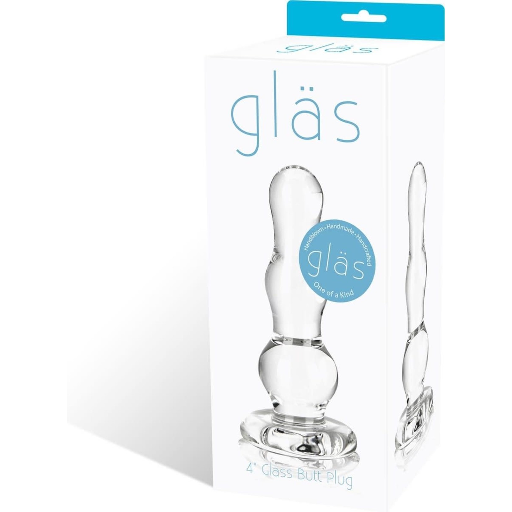 GLAS 4" GLASS PLUG - CLEAR