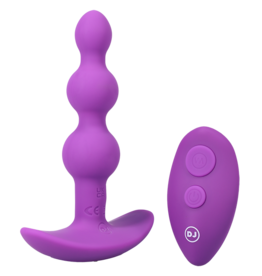 DOC JOHNSON A-PLAY - RISE - RECHARGEABLE SILICONE ANAL PLUG WITH REMOTE - PINK