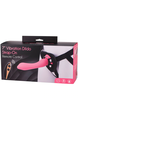 SEVEN CREATIONS 7" VIBRATING STRAP-ON & HARNESS - PINK