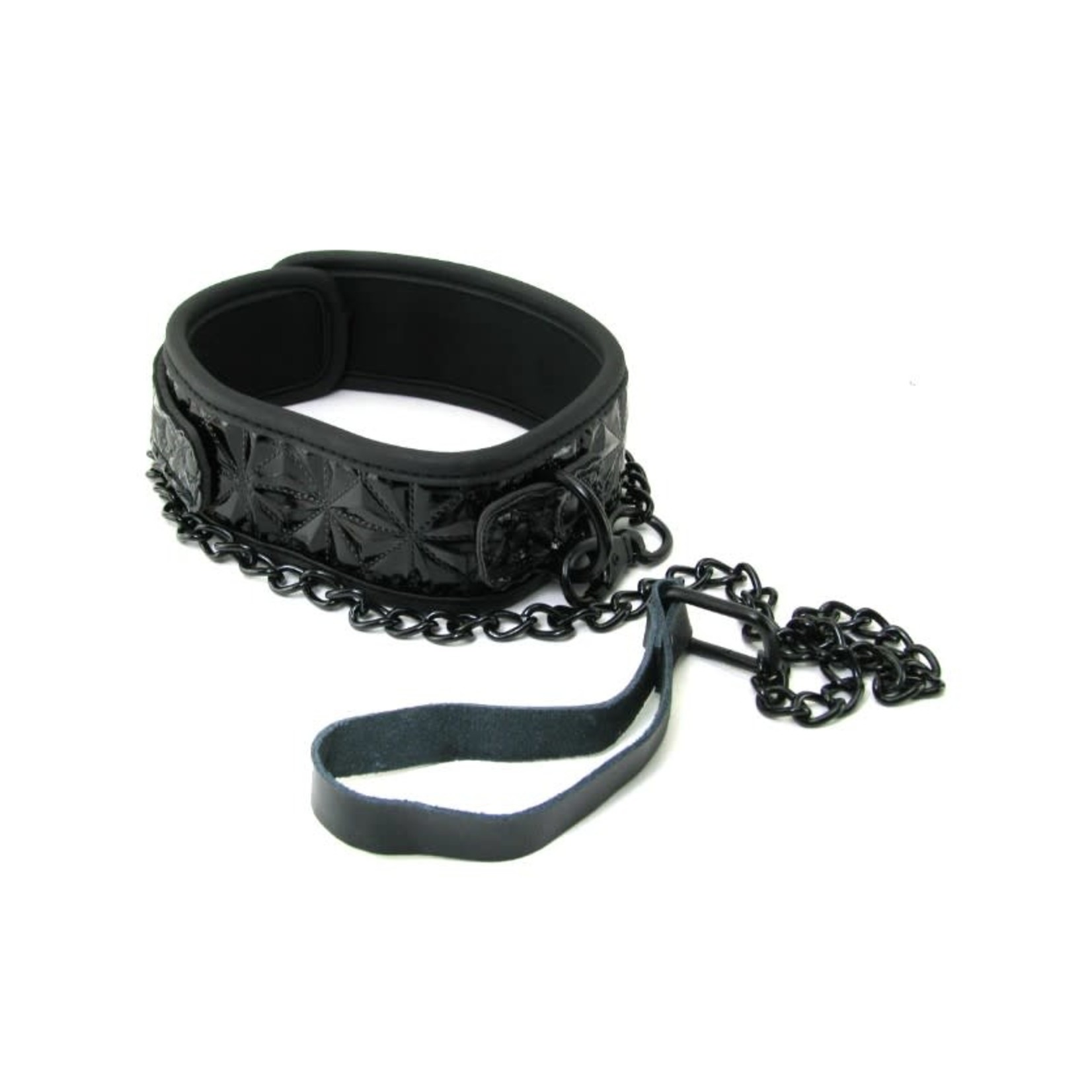 NSNOVELTIES SINFUL COLLAR WITH LEASH BLACK