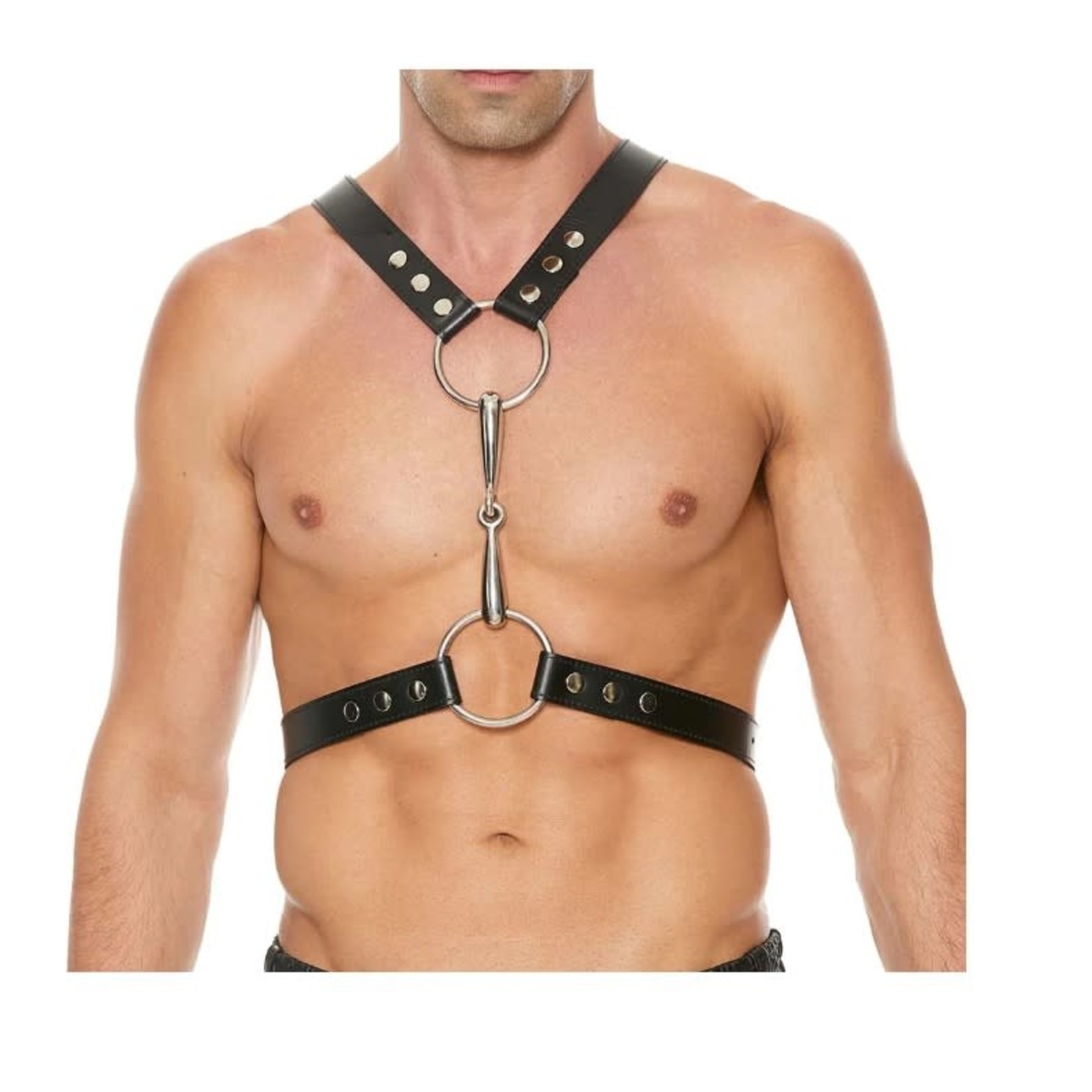 OUCH OUCH! CHEST HARNESS WITH METAL BIT