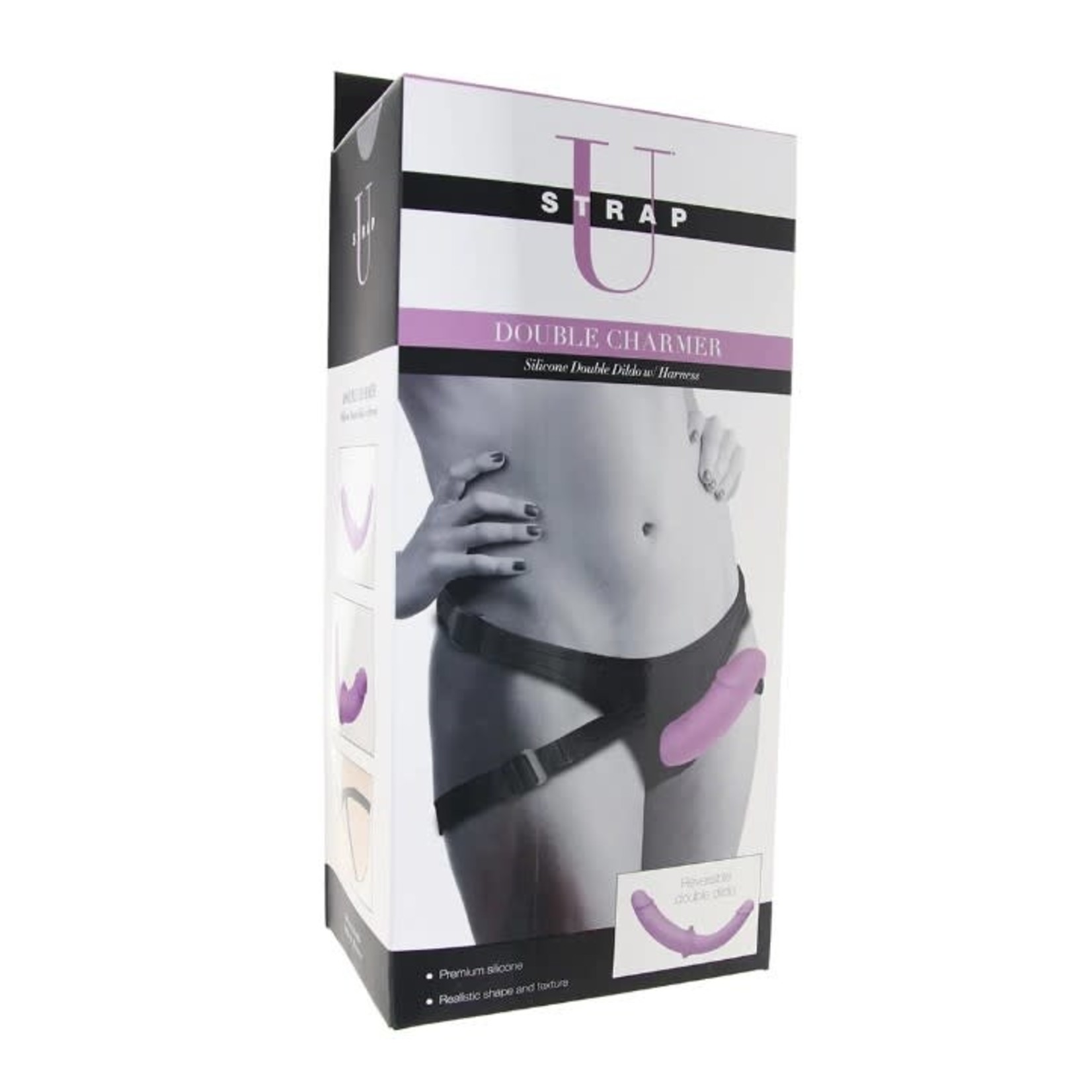 XR BRANDS STRAP U DOUBLE CHARMER DOUBLE DILDO AND HARNESS